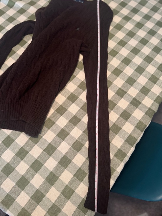 Ralph Lauren Dark Brown Cable-Knit Crewneck Sweater - Picture 14 of 15